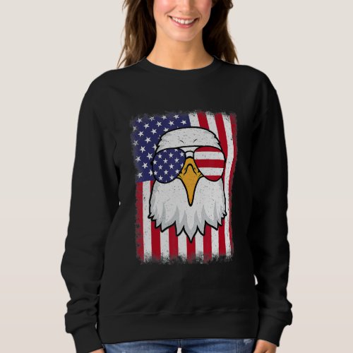 4th Of July American Flag Patriotic Eagle Usa Sweatshirt