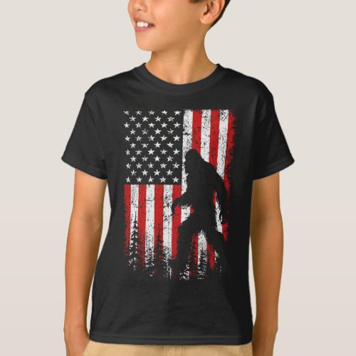 4th Of July American Flag Patriotic Red White Blue T_Shirt