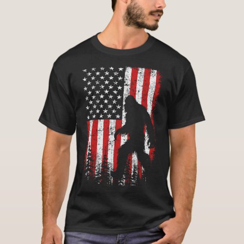 4th Of July American Flag Patriotic Red White Blue T_Shirt