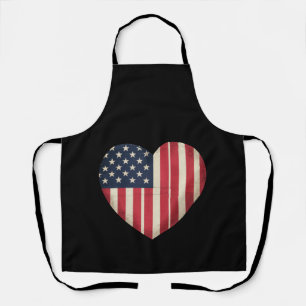 4th of July American Flag Patriotic USA Star Strip Apron