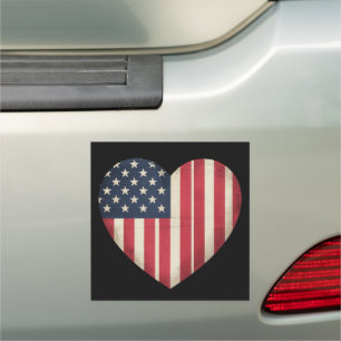 4th of July American Flag Patriotic USA Star Strip Car Magnet