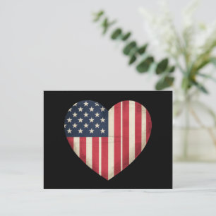 4th of July American Flag Patriotic USA Star Strip Postcard