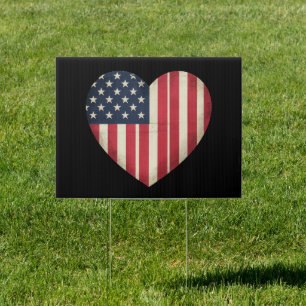 4th of July American Flag Patriotic USA Star Strip Sign