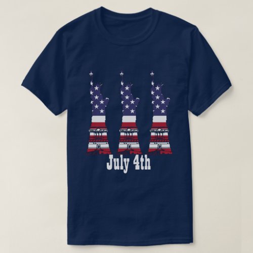 4th of July American Flag Statue of Liberty Shirt