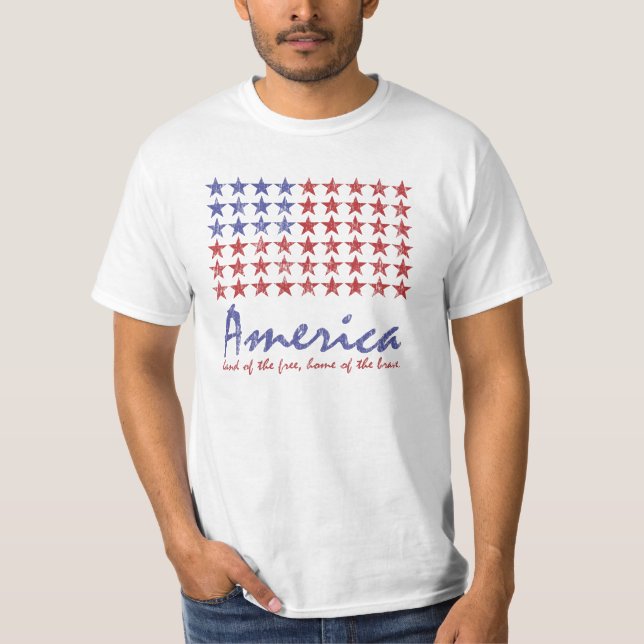 4th of July American Flag T-Shirt - Many Styles! (Front)