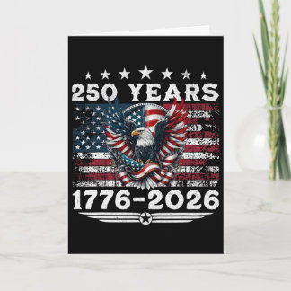 4th Of July American Flag Vintage 250 Years 1776 2 Card