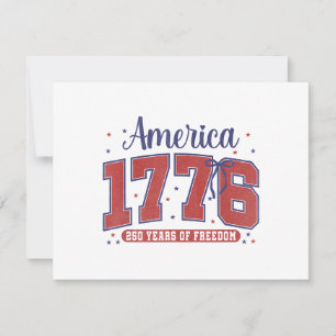 4th of July American Flag Vintage 250 Years 1776 2 Holiday Card