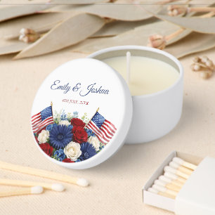4th of July American Flag Wedding Mini Candle Favors