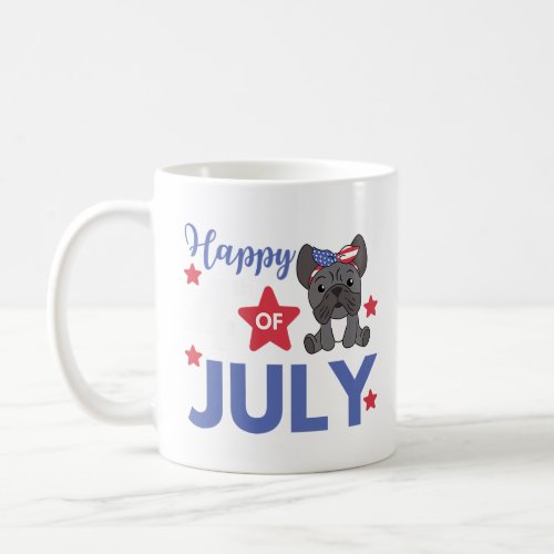 4th Of July American French Bulldog For Kids Cute  Coffee Mug