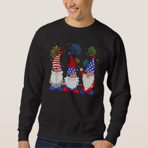 4th Of July American Gnomes Celebrating Independen Sweatshirt