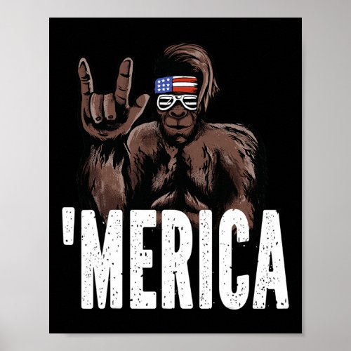 4th Of July American Independence Day Asl Merica  Poster