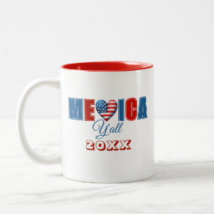 4th Of July American Independence Day  Two-Tone Coffee Mug