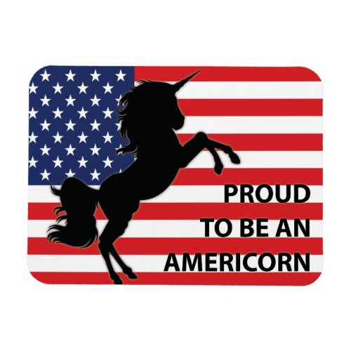 4th of July American Patriotic Unicorn USA Flag Magnet