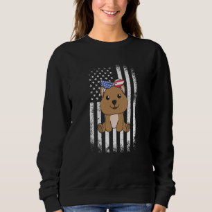 4th Of July American Quokka For Kids Cute Usa Quok Sweatshirt