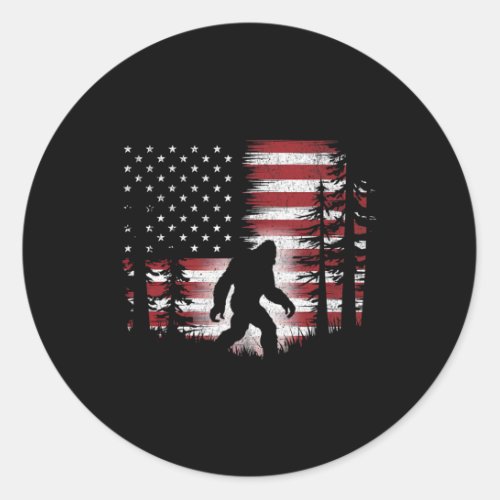 4th Of July American Usa Flag Patriotic Kids 1  Classic Round Sticker