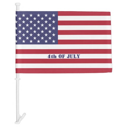 4th of July American USA Patriotic Personalized Car Flag