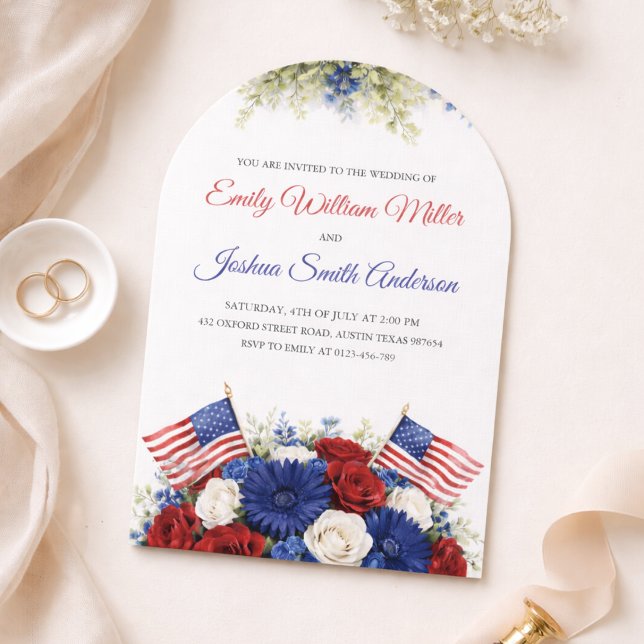 4th of July American Wedding Arch Invitation (Creator Uploaded)