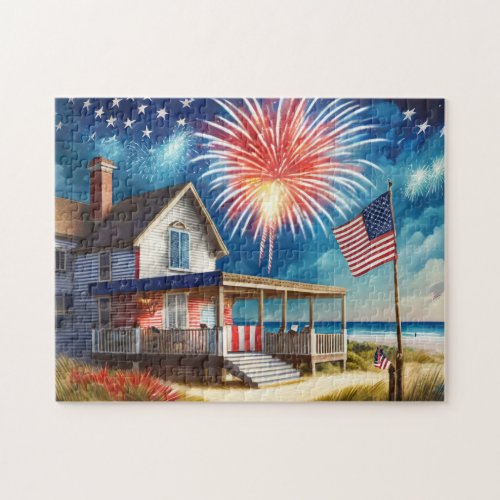 4th of July Art Easy Brain Art Puzzle Photo Puzzle