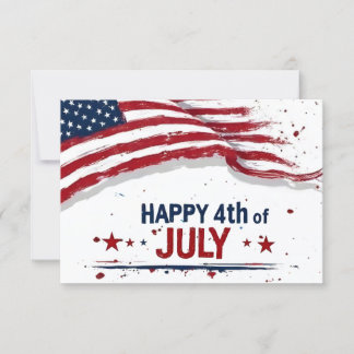 4th of July - Artistic US Flag Paint Splatter