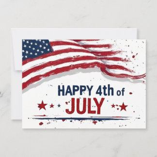 4th of July - Artistic US Flag Paint Splatter