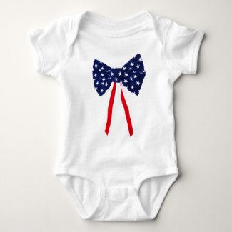 4th of July Baby Bow Shirt