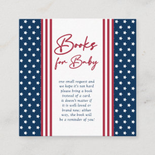 4th of July Baby Shower Books for Baby Enclosure Card