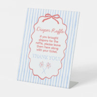 4th of July Baby Shower Diaper Raffle Sign