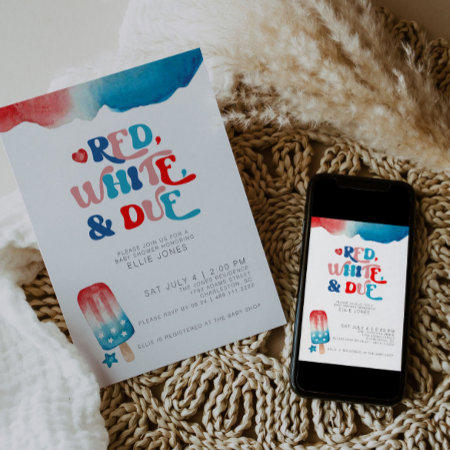 4th Of July Baby Shower Invitation