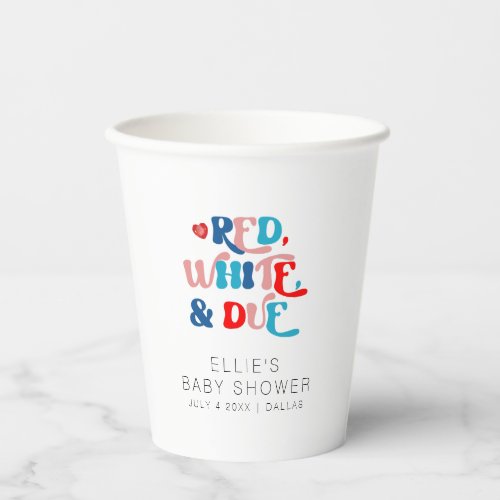 4th of July Baby Shower Paper Cups