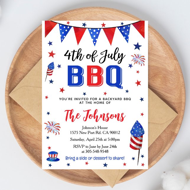 4th of July Backyard BBQ Invitation (Creator Uploaded)