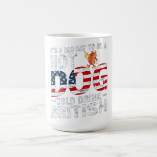 4th Of July BAD DAY TO BE Cold Drink Hotdog Color Morph Mug