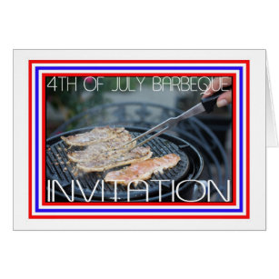 4th of July barbeque invitation