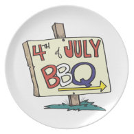 4th Of July Barbeque Party Plate
