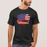 Fourth of July Flag Shirt Baseball Bat Flag Patriotic 