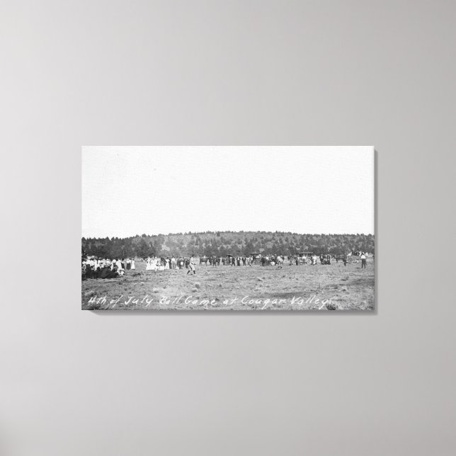 4th of July Baseball Game Canvas Print (Front)