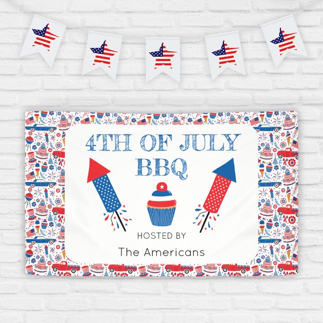 4th of July BBQ American Banner (Creator Uploaded)