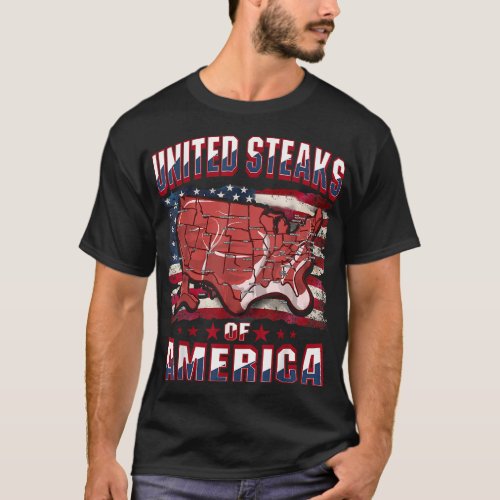 4th of July BBQ American flag US flag BBQ pitmaste T_Shirt