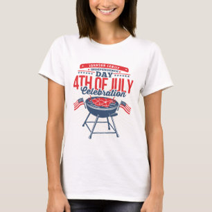 4TH of July BBQ Grill Personalized Family Reunion  T-Shirt