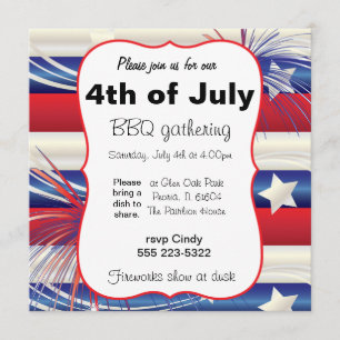 4th of July BBQ Invitation