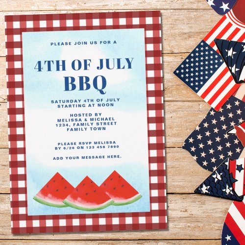 4th Of July BBQ Invitation