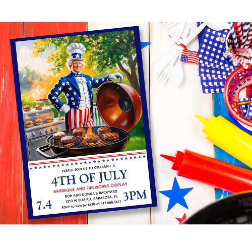 4th of July BBQ Invitation