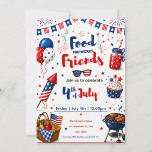 4th of July BBQ Invitation: Editable Party Invite