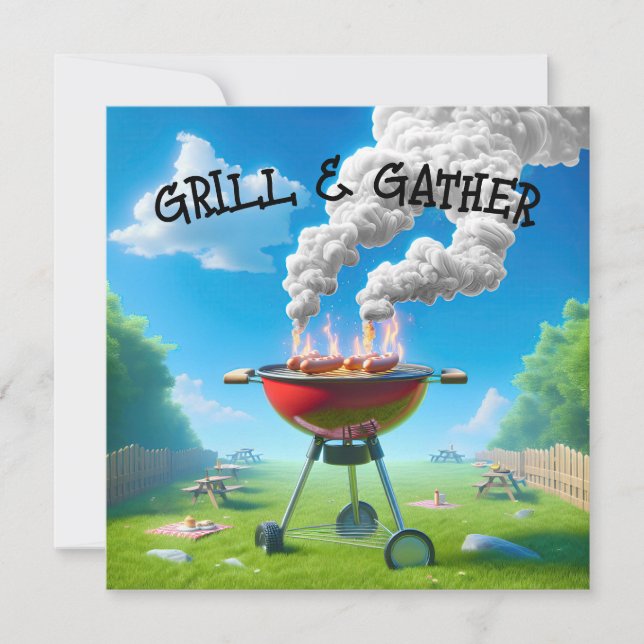 4th Of July BBQ Party Invitation (Front)