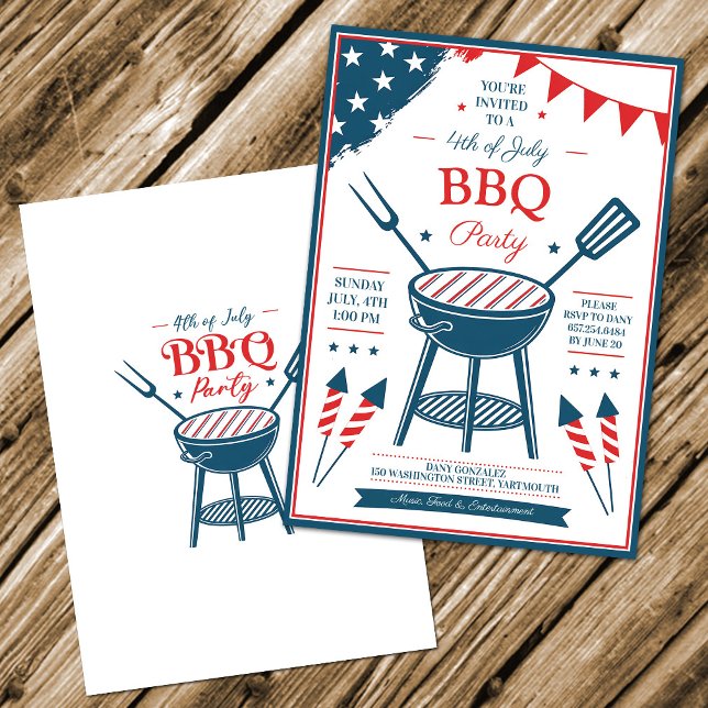 4th of July BBQ Party Invitation (Creator Uploaded)