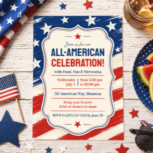4th of July BBQ Party Invitation