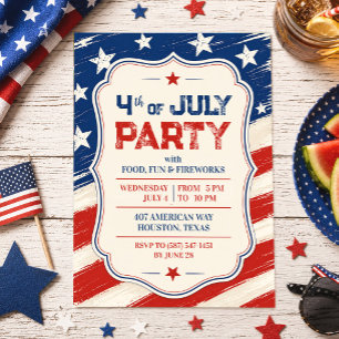4th of July BBQ Party Invitation