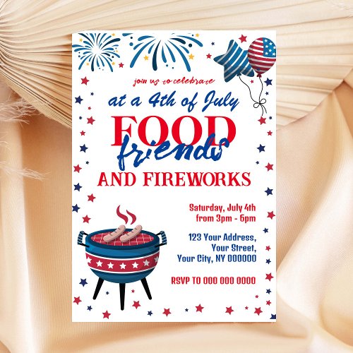 4th of July BBQ Party Invitation