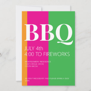 4th of July BBQ Party Invitation