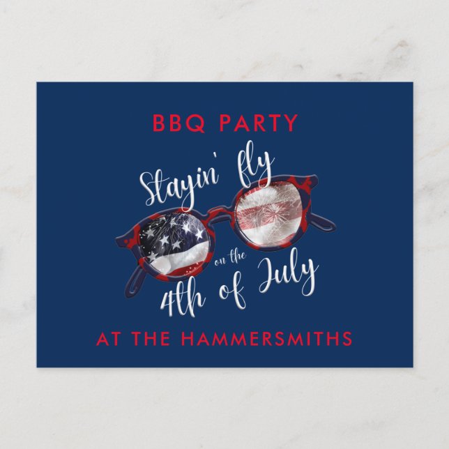 4th of July BBQ Party Invitation (Front)
