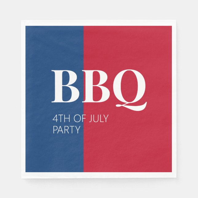 4th of July BBQ Party  Napkins (Front)